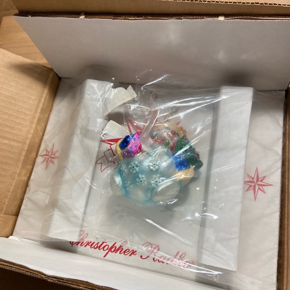 Christopher Radko Snowman Ornament Sculpture Display Signed Boxed - Picture 12 of 13